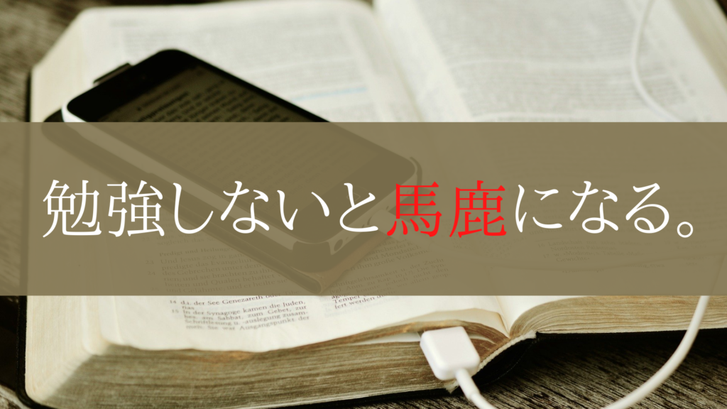 勉強しないと馬鹿になる 大人こそ勉強しないといけない理由と勉強法を紹介します ぼくは毎日書いてます